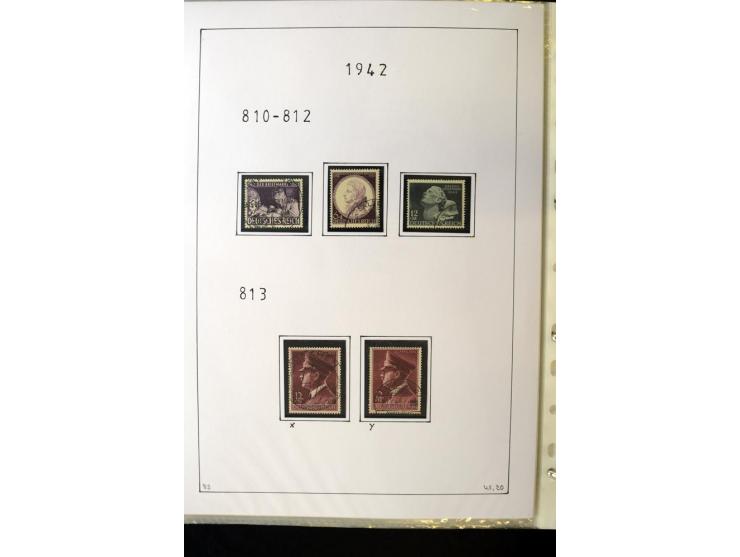 1923/45, gestempelte kpl. Sammlung mit u.a. Mi.-Nr. 346y, 356Xx, 357Xx, 393Y, 398X, 399X (Firmenlochung), 452b, Bl.2 (fleckig