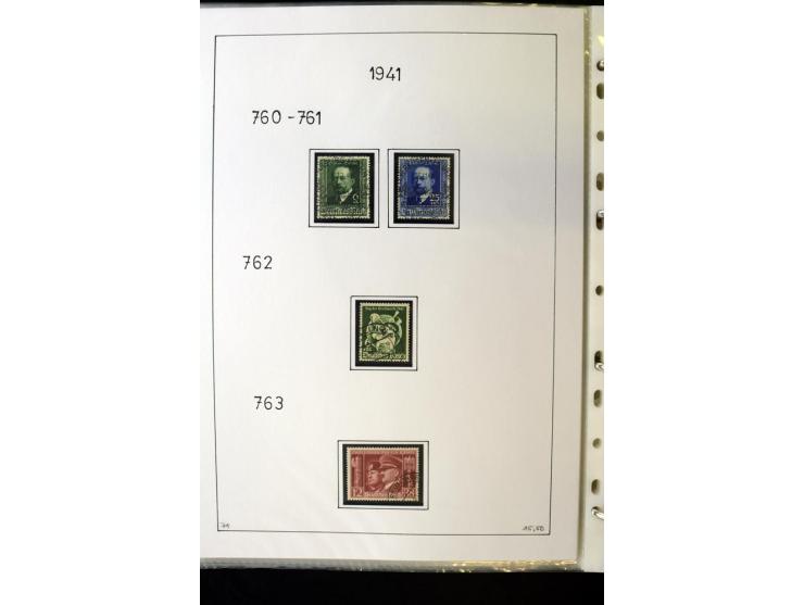 1923/45, gestempelte kpl. Sammlung mit u.a. Mi.-Nr. 346y, 356Xx, 357Xx, 393Y, 398X, 399X (Firmenlochung), 452b, Bl.2 (fleckig