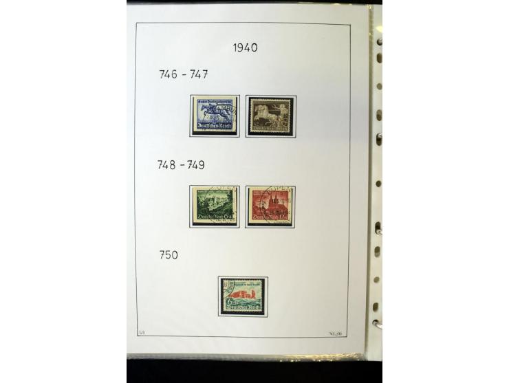 1923/45, gestempelte kpl. Sammlung mit u.a. Mi.-Nr. 346y, 356Xx, 357Xx, 393Y, 398X, 399X (Firmenlochung), 452b, Bl.2 (fleckig