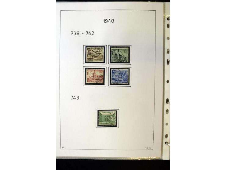 1923/45, gestempelte kpl. Sammlung mit u.a. Mi.-Nr. 346y, 356Xx, 357Xx, 393Y, 398X, 399X (Firmenlochung), 452b, Bl.2 (fleckig
