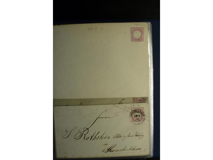 1872/75, ca. 280 Briefen, Karten und Ganzsachen, dabei viele interessante Belege, u.a. Mehrfachfrankaturen, Einheiten bis zum