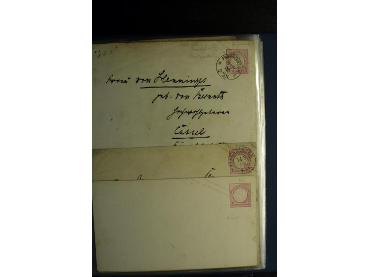 1872/75, ca. 280 Briefen, Karten und Ganzsachen, dabei viele interessante Belege, u.a. Mehrfachfrankaturen, Einheiten bis zum