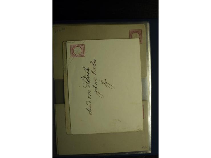 1872/75, ca. 280 Briefen, Karten und Ganzsachen, dabei viele interessante Belege, u.a. Mehrfachfrankaturen, Einheiten bis zum