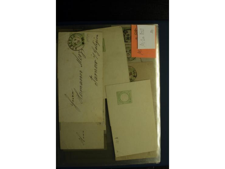 1872/75, ca. 280 Briefen, Karten und Ganzsachen, dabei viele interessante Belege, u.a. Mehrfachfrankaturen, Einheiten bis zum