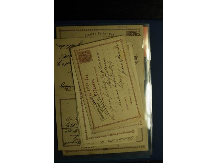 1872/75, ca. 280 Briefen, Karten und Ganzsachen, dabei viele interessante Belege, u.a. Mehrfachfrankaturen, Einheiten bis zum