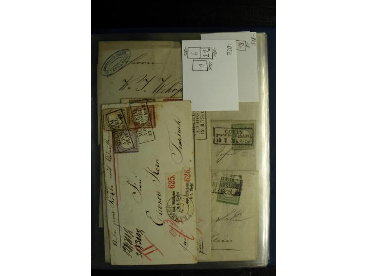1872/75, ca. 280 Briefen, Karten und Ganzsachen, dabei viele interessante Belege, u.a. Mehrfachfrankaturen, Einheiten bis zum