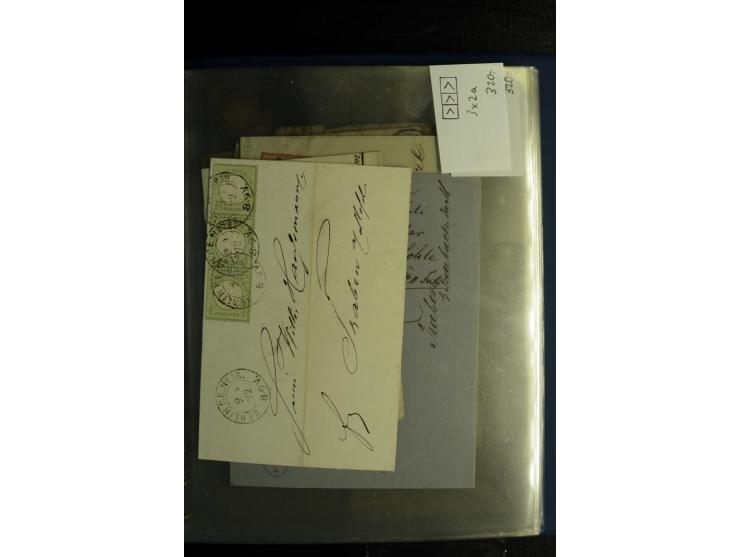 1872/75, ca. 280 Briefen, Karten und Ganzsachen, dabei viele interessante Belege, u.a. Mehrfachfrankaturen, Einheiten bis zum