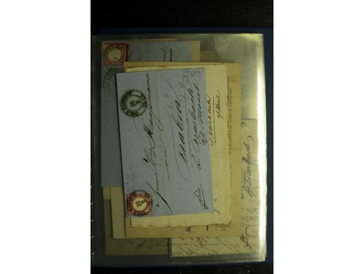 1872/75, ca. 280 Briefen, Karten und Ganzsachen, dabei viele interessante Belege, u.a. Mehrfachfrankaturen, Einheiten bis zum