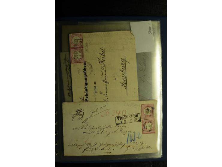 1872/75, ca. 280 Briefen, Karten und Ganzsachen, dabei viele interessante Belege, u.a. Mehrfachfrankaturen, Einheiten bis zum