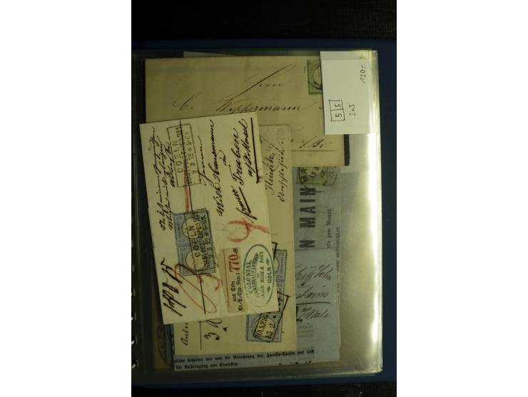 1872/75, ca. 280 Briefen, Karten und Ganzsachen, dabei viele interessante Belege, u.a. Mehrfachfrankaturen, Einheiten bis zum
