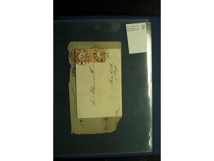1872/75, ca. 280 Briefen, Karten und Ganzsachen, dabei viele interessante Belege, u.a. Mehrfachfrankaturen, Einheiten bis zum