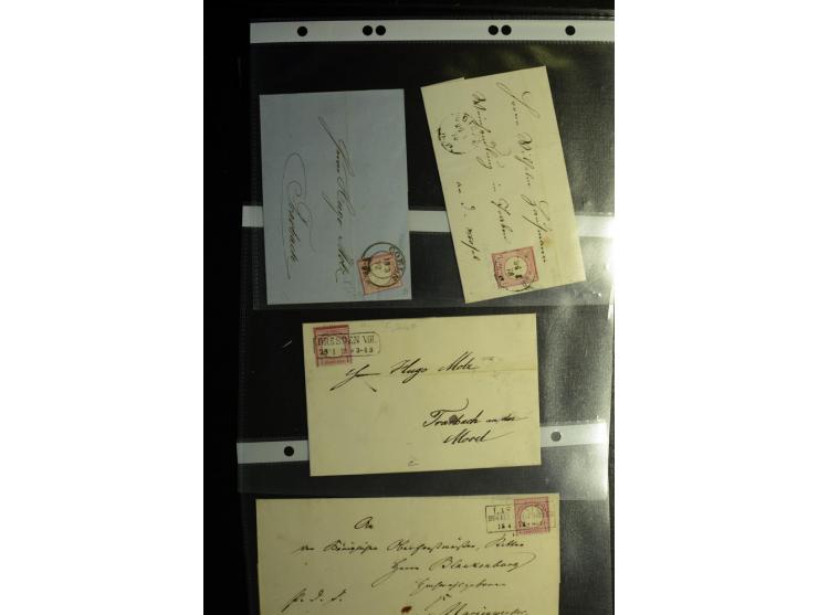 1872/75, ca. 280 Briefen, Karten und Ganzsachen, dabei viele interessante Belege, u.a. Mehrfachfrankaturen, Einheiten bis zum