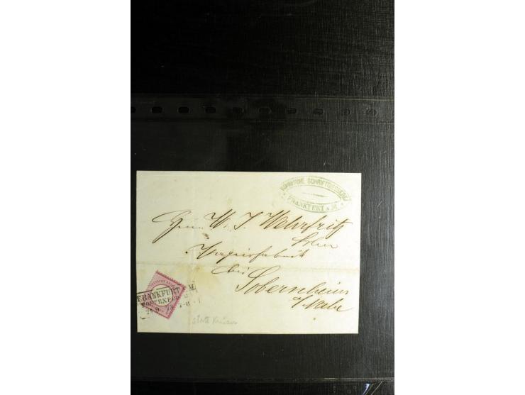 1872/75, ca. 280 Briefen, Karten und Ganzsachen, dabei viele interessante Belege, u.a. Mehrfachfrankaturen, Einheiten bis zum