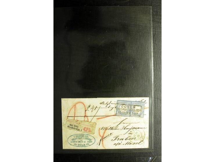 1872/75, ca. 280 Briefen, Karten und Ganzsachen, dabei viele interessante Belege, u.a. Mehrfachfrankaturen, Einheiten bis zum