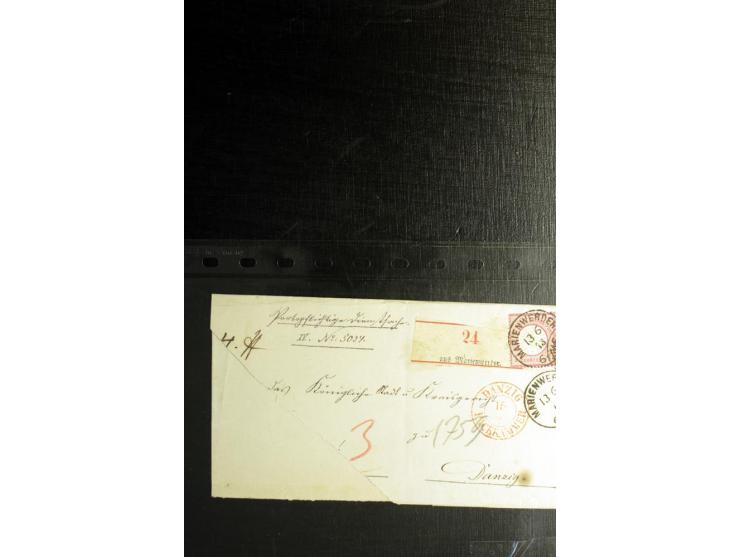 1872/75, ca. 280 Briefen, Karten und Ganzsachen, dabei viele interessante Belege, u.a. Mehrfachfrankaturen, Einheiten bis zum