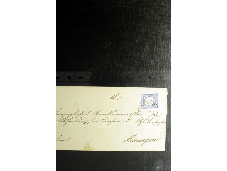 1872/75, ca. 280 Briefen, Karten und Ganzsachen, dabei viele interessante Belege, u.a. Mehrfachfrankaturen, Einheiten bis zum