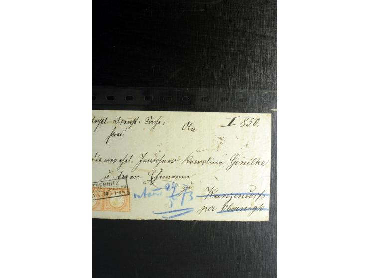 1872/75, ca. 280 Briefen, Karten und Ganzsachen, dabei viele interessante Belege, u.a. Mehrfachfrankaturen, Einheiten bis zum