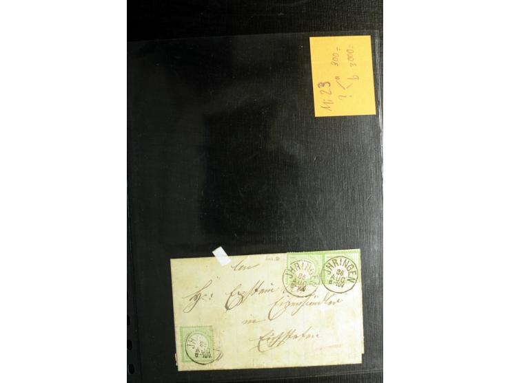 1872/75, ca. 280 Briefen, Karten und Ganzsachen, dabei viele interessante Belege, u.a. Mehrfachfrankaturen, Einheiten bis zum