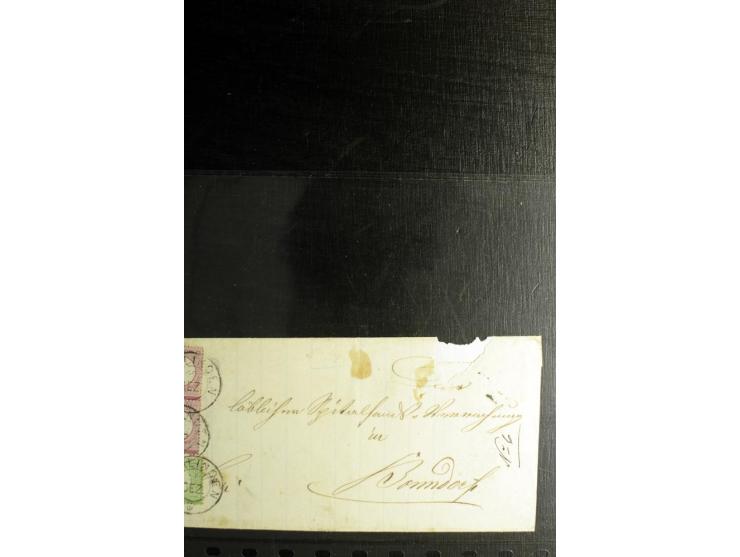1872/75, ca. 280 Briefen, Karten und Ganzsachen, dabei viele interessante Belege, u.a. Mehrfachfrankaturen, Einheiten bis zum