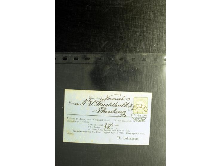 1872/75, ca. 280 Briefen, Karten und Ganzsachen, dabei viele interessante Belege, u.a. Mehrfachfrankaturen, Einheiten bis zum