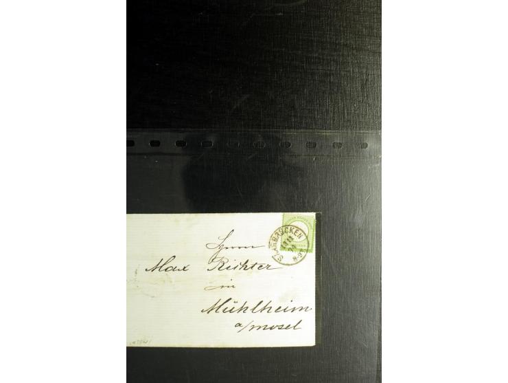 1872/75, ca. 280 Briefen, Karten und Ganzsachen, dabei viele interessante Belege, u.a. Mehrfachfrankaturen, Einheiten bis zum