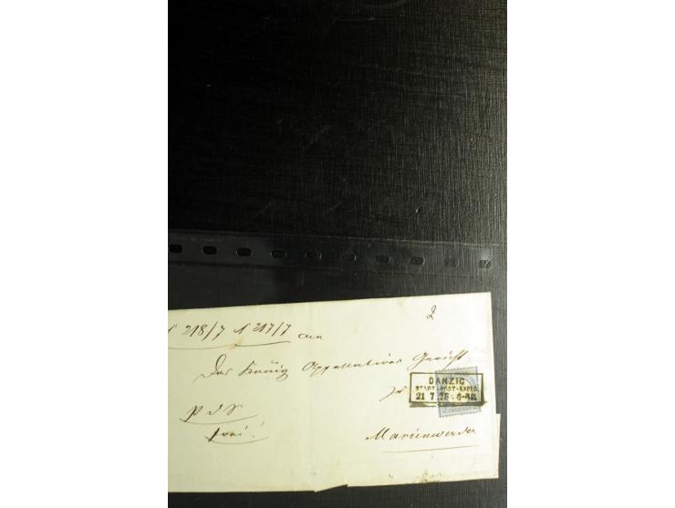 1872/75, ca. 280 Briefen, Karten und Ganzsachen, dabei viele interessante Belege, u.a. Mehrfachfrankaturen, Einheiten bis zum