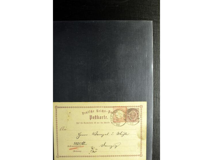 1872/75, ca. 280 Briefen, Karten und Ganzsachen, dabei viele interessante Belege, u.a. Mehrfachfrankaturen, Einheiten bis zum