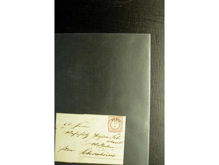 1872/75, ca. 280 Briefen, Karten und Ganzsachen, dabei viele interessante Belege, u.a. Mehrfachfrankaturen, Einheiten bis zum