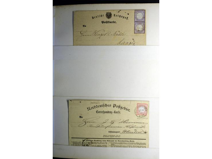 1872/1875, Album mit ca. 190 Brustschild-Frankaturen und Ganzsachen, dabei R-Briefe, Wert- und Paketbegleitbriefe, interessan
