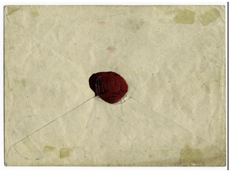 POSTAL STATIONERY: 1860, envelope 10 K. with numeral "1" and adjacent red "ВАРШАВА 14 3", addressed to Horbakow (in Rivnenska