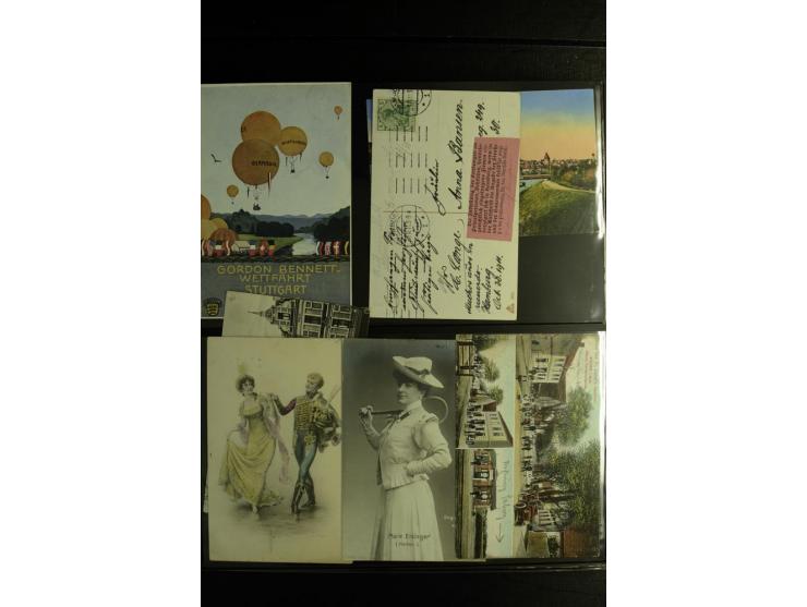 1900/1918, umfangreiche Sammlung mit über 400 Briefen und Karten, dabei viele Einzel- und Mehrfachfrankaturen, R-Briefe, Misc