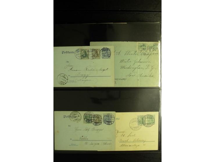 1900/1918, umfangreiche Sammlung mit über 400 Briefen und Karten, dabei viele Einzel- und Mehrfachfrankaturen, R-Briefe, Misc