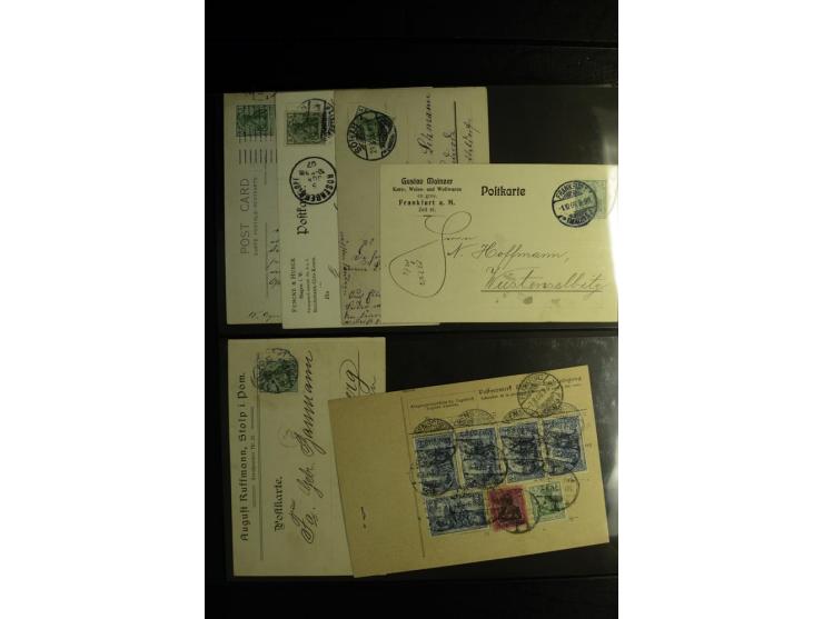1900/1918, umfangreiche Sammlung mit über 400 Briefen und Karten, dabei viele Einzel- und Mehrfachfrankaturen, R-Briefe, Misc