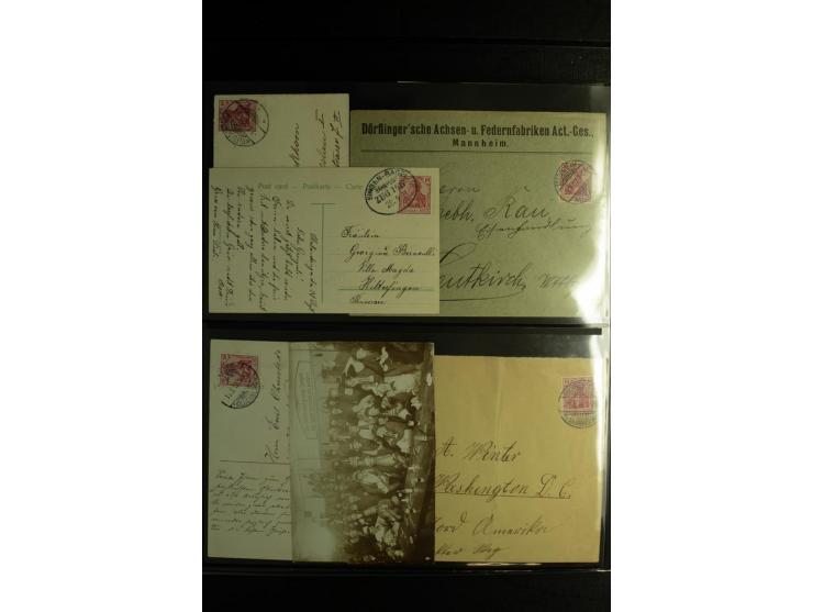 1900/1918, umfangreiche Sammlung mit über 400 Briefen und Karten, dabei viele Einzel- und Mehrfachfrankaturen, R-Briefe, Misc