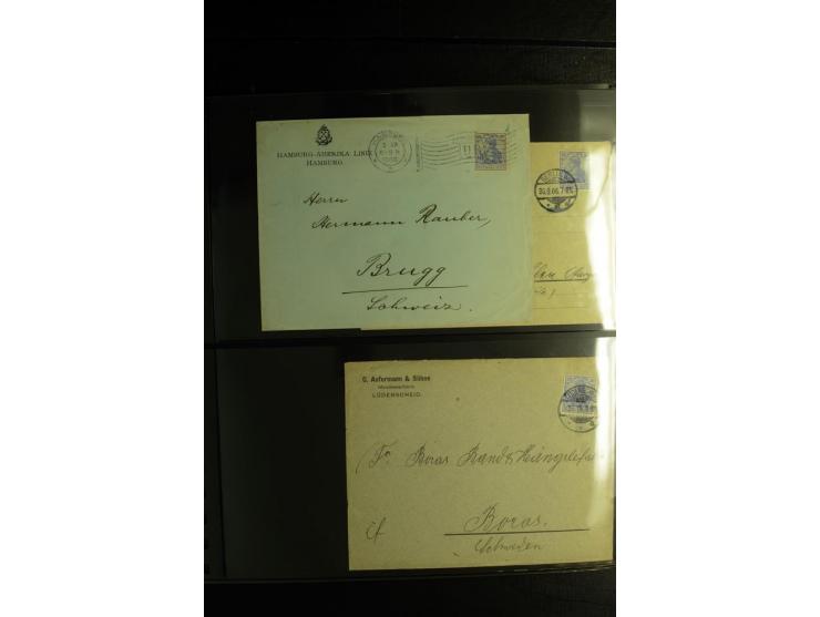 1900/1918, umfangreiche Sammlung mit über 400 Briefen und Karten, dabei viele Einzel- und Mehrfachfrankaturen, R-Briefe, Misc