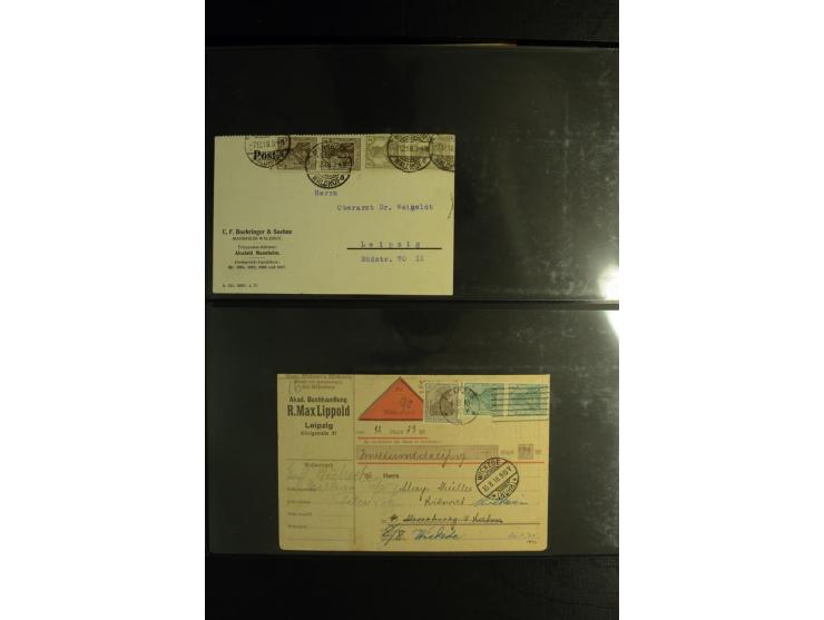 1900/1918, umfangreiche Sammlung mit über 400 Briefen und Karten, dabei viele Einzel- und Mehrfachfrankaturen, R-Briefe, Misc