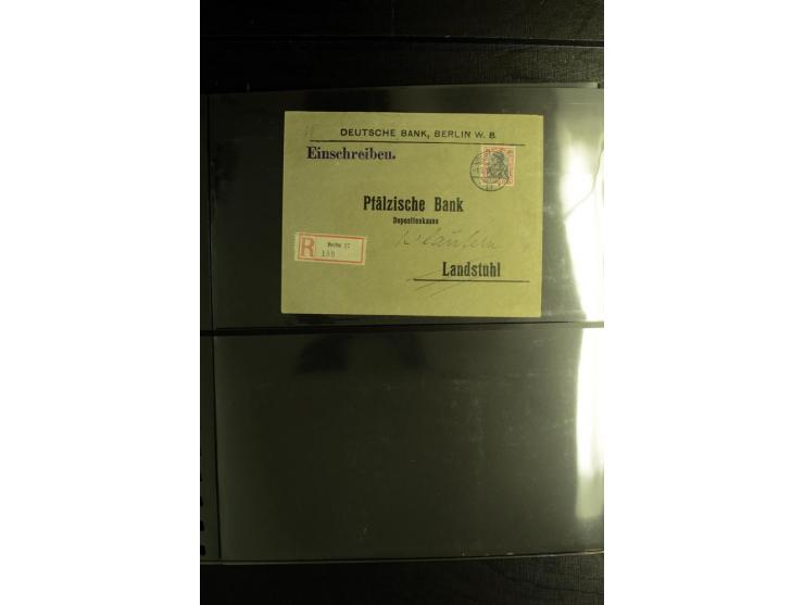 1900/1918, umfangreiche Sammlung mit über 400 Briefen und Karten, dabei viele Einzel- und Mehrfachfrankaturen, R-Briefe, Misc