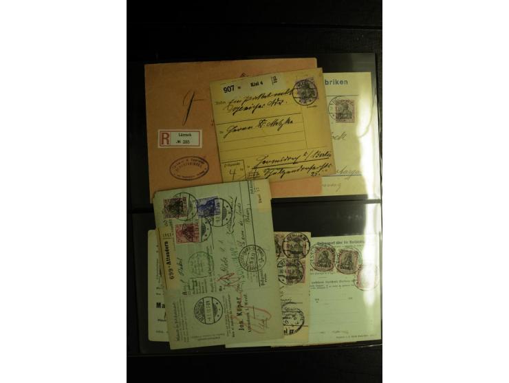 1900/1918, umfangreiche Sammlung mit über 400 Briefen und Karten, dabei viele Einzel- und Mehrfachfrankaturen, R-Briefe, Misc
