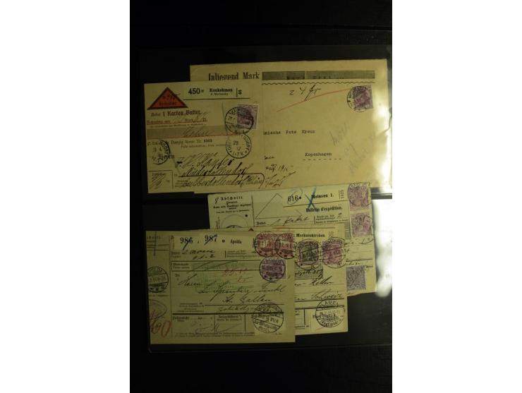 1900/1918, umfangreiche Sammlung mit über 400 Briefen und Karten, dabei viele Einzel- und Mehrfachfrankaturen, R-Briefe, Misc