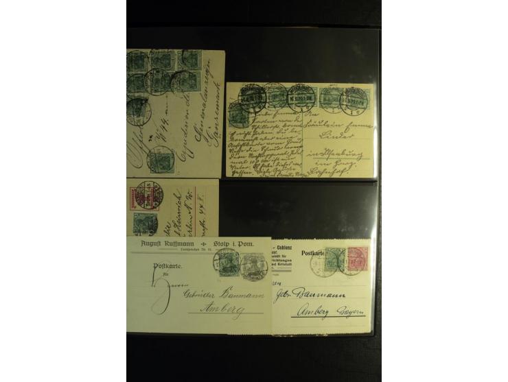 1900/1918, umfangreiche Sammlung mit über 400 Briefen und Karten, dabei viele Einzel- und Mehrfachfrankaturen, R-Briefe, Misc