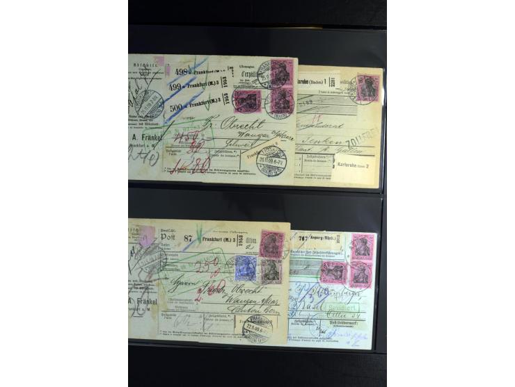 1900/1918, umfangreiche Sammlung mit über 400 Briefen und Karten, dabei viele Einzel- und Mehrfachfrankaturen, R-Briefe, Misc