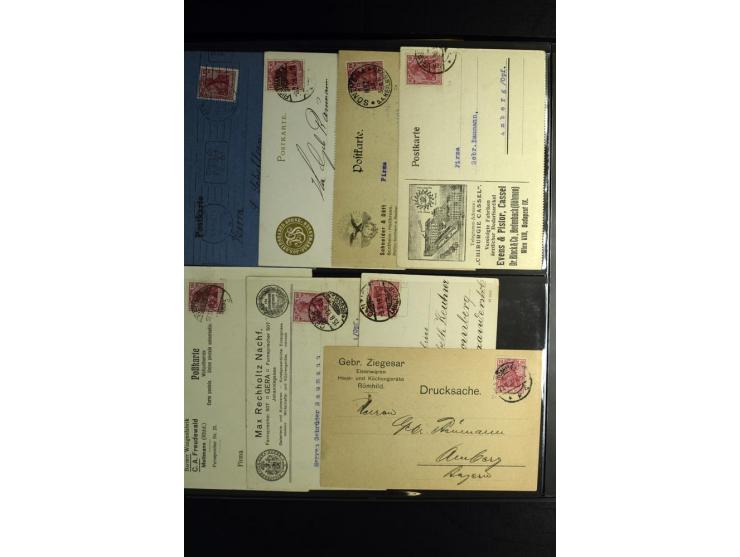 1900/1918, umfangreiche Sammlung mit über 400 Briefen und Karten, dabei viele Einzel- und Mehrfachfrankaturen, R-Briefe, Misc
