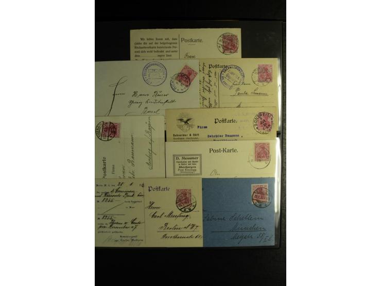 1900/1918, umfangreiche Sammlung mit über 400 Briefen und Karten, dabei viele Einzel- und Mehrfachfrankaturen, R-Briefe, Misc