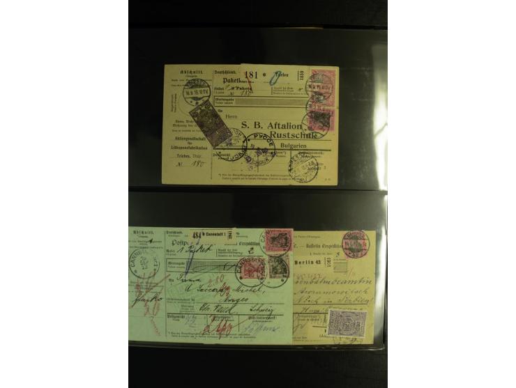 1900/1918, umfangreiche Sammlung mit über 400 Briefen und Karten, dabei viele Einzel- und Mehrfachfrankaturen, R-Briefe, Misc