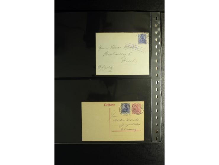 1900/1918, umfangreiche Sammlung mit über 400 Briefen und Karten, dabei viele Einzel- und Mehrfachfrankaturen, R-Briefe, Misc