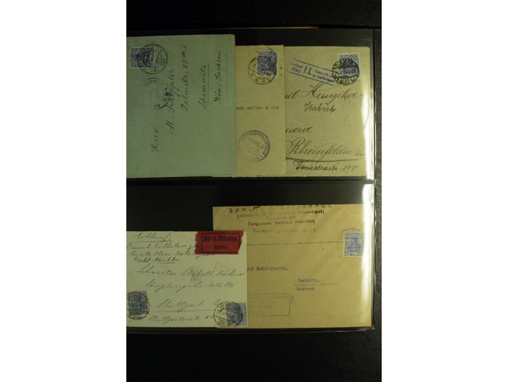 1900/1918, umfangreiche Sammlung mit über 400 Briefen und Karten, dabei viele Einzel- und Mehrfachfrankaturen, R-Briefe, Misc