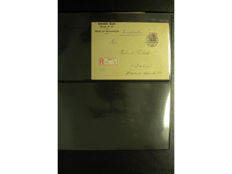1900/1918, umfangreiche Sammlung mit über 400 Briefen und Karten, dabei viele Einzel- und Mehrfachfrankaturen, R-Briefe, Misc
