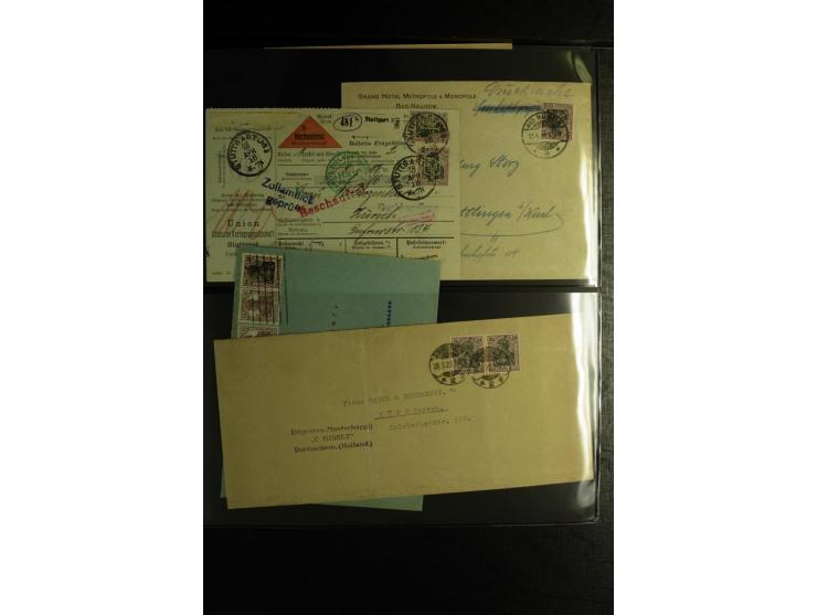 1900/1918, umfangreiche Sammlung mit über 400 Briefen und Karten, dabei viele Einzel- und Mehrfachfrankaturen, R-Briefe, Misc