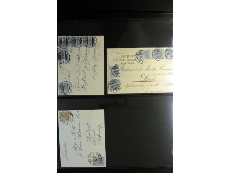 1900/1918, umfangreiche Sammlung mit über 400 Briefen und Karten, dabei viele Einzel- und Mehrfachfrankaturen, R-Briefe, Misc
