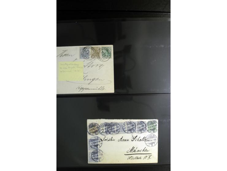 1900/1918, umfangreiche Sammlung mit über 400 Briefen und Karten, dabei viele Einzel- und Mehrfachfrankaturen, R-Briefe, Misc